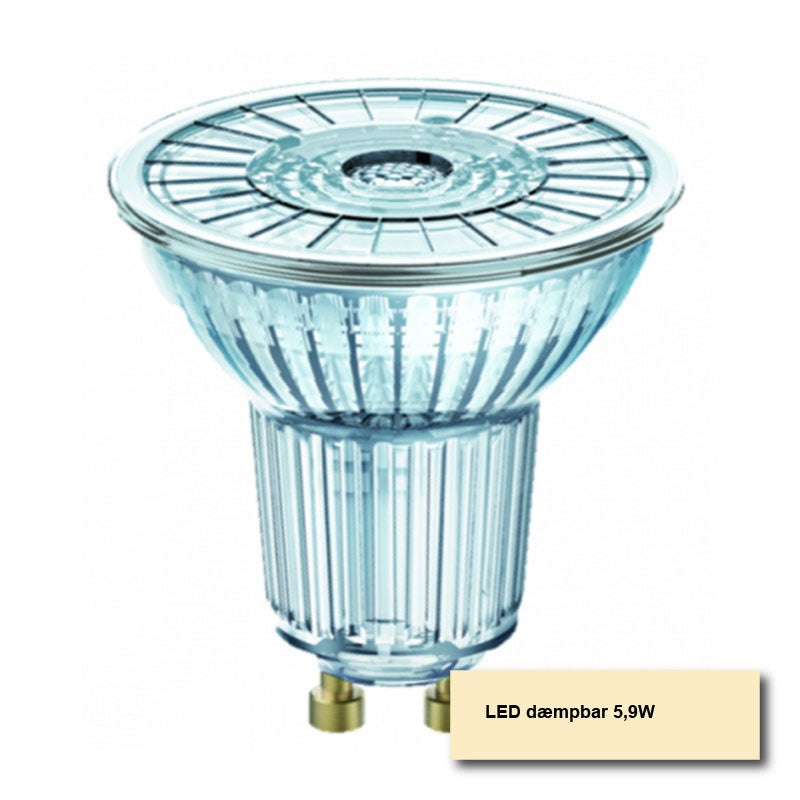 LED dæmpb. par 16 GU10 5,9 watt
