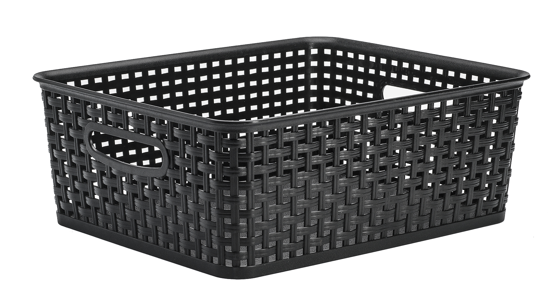 Fletkurv Rattan Sort medium