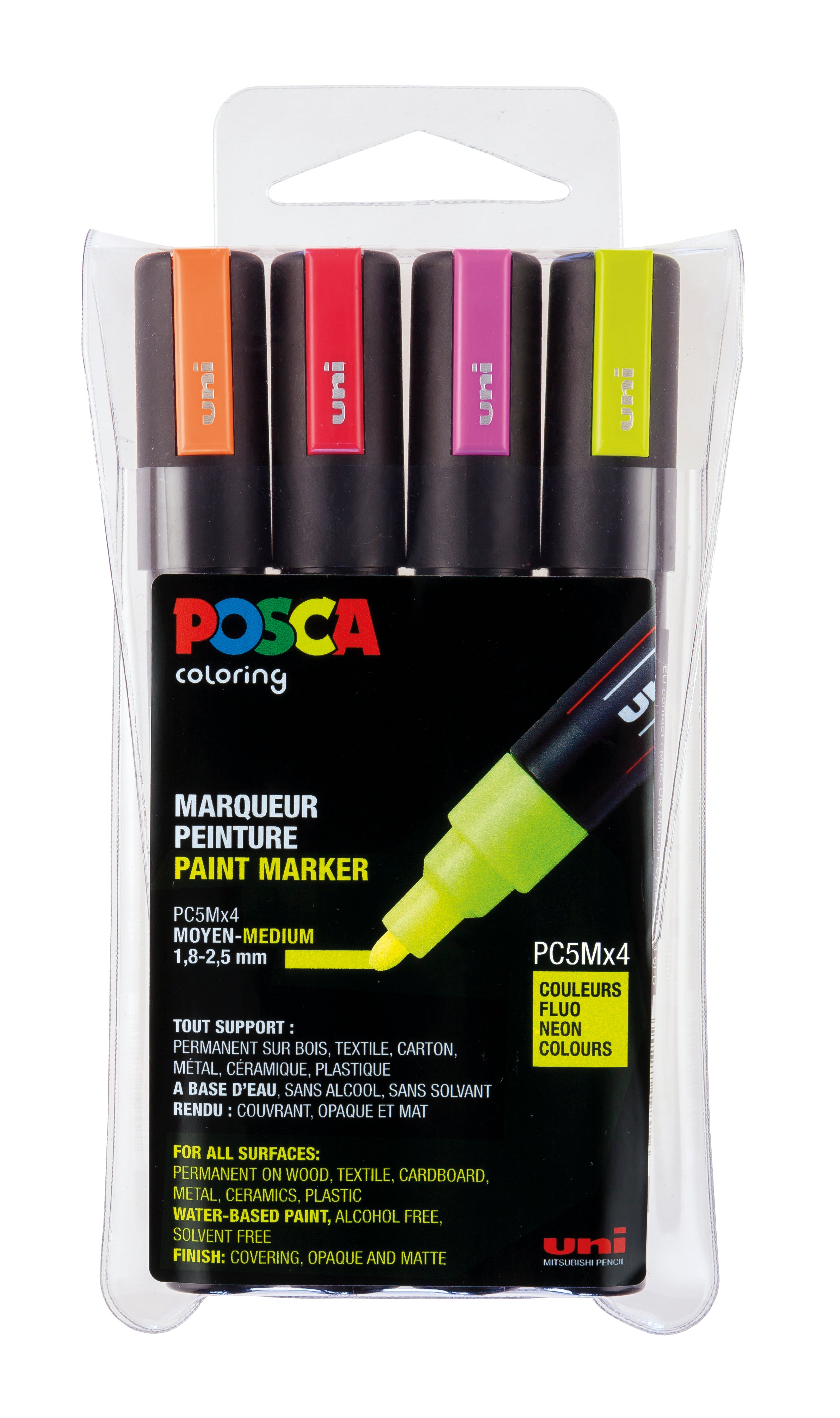 Posca Corner Etui PC5-4 NEON