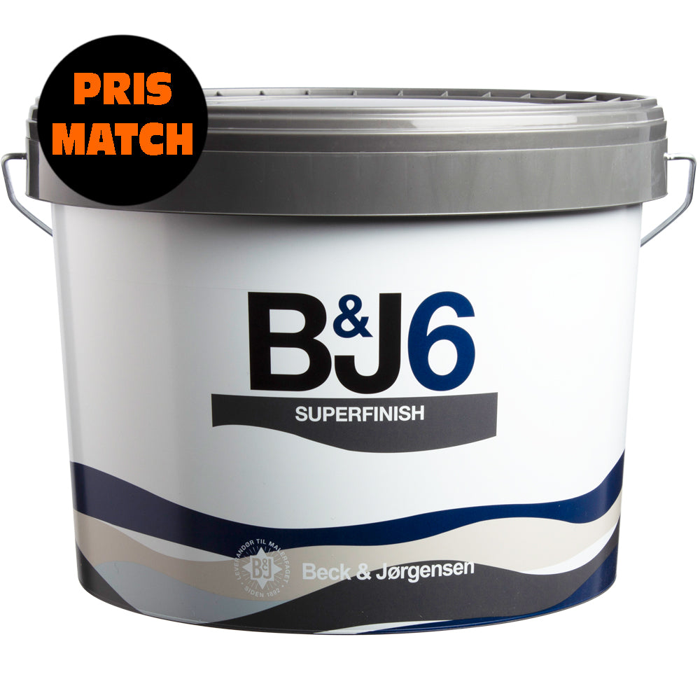B&J 6 Vægmaling Superfinish 9 Ltr