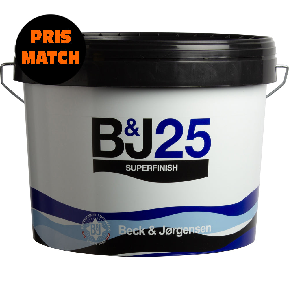 B&J 25 Vægmaling SuperFinish 9 Ltr