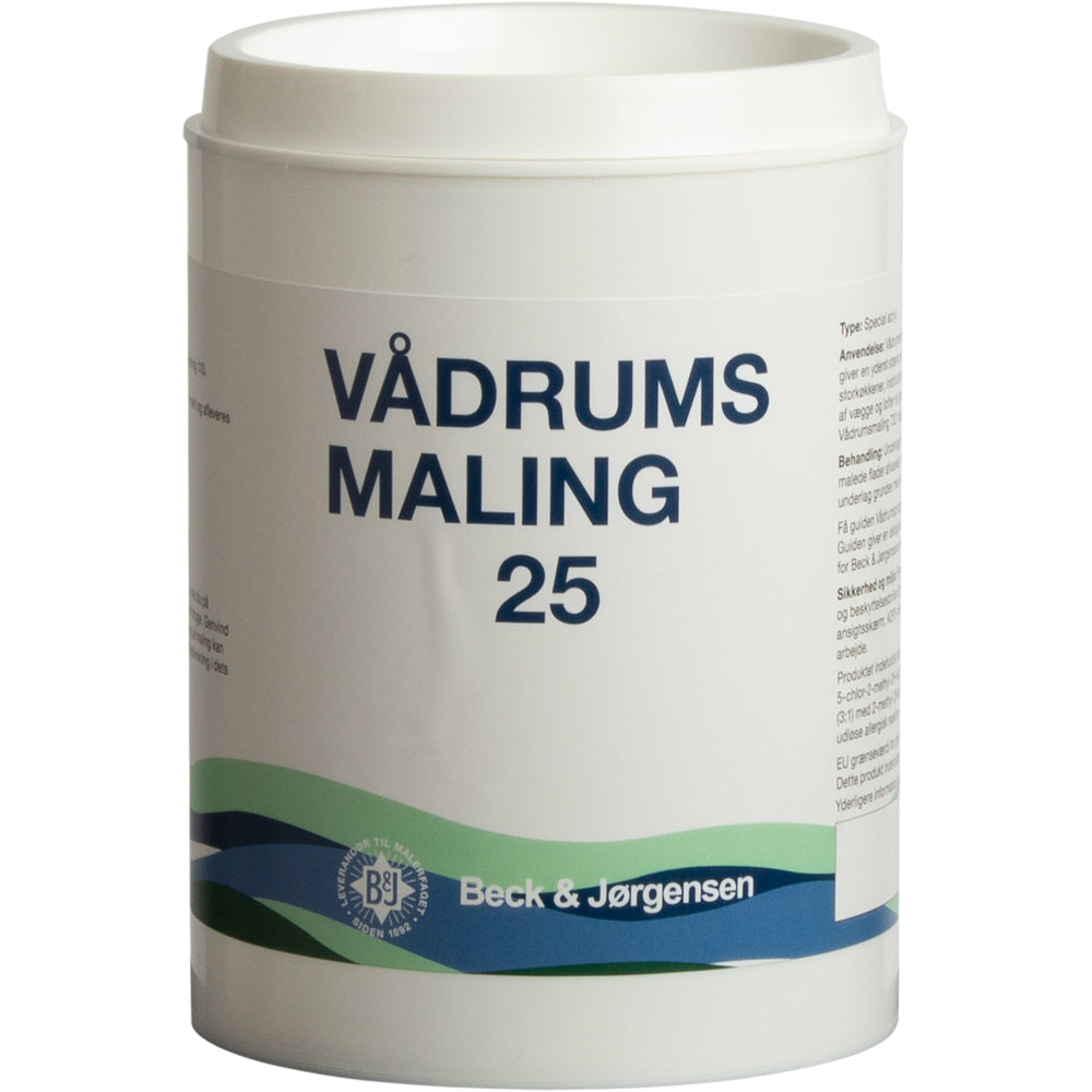 Vådrumsmaling Glans 25, 0,9 Ltr