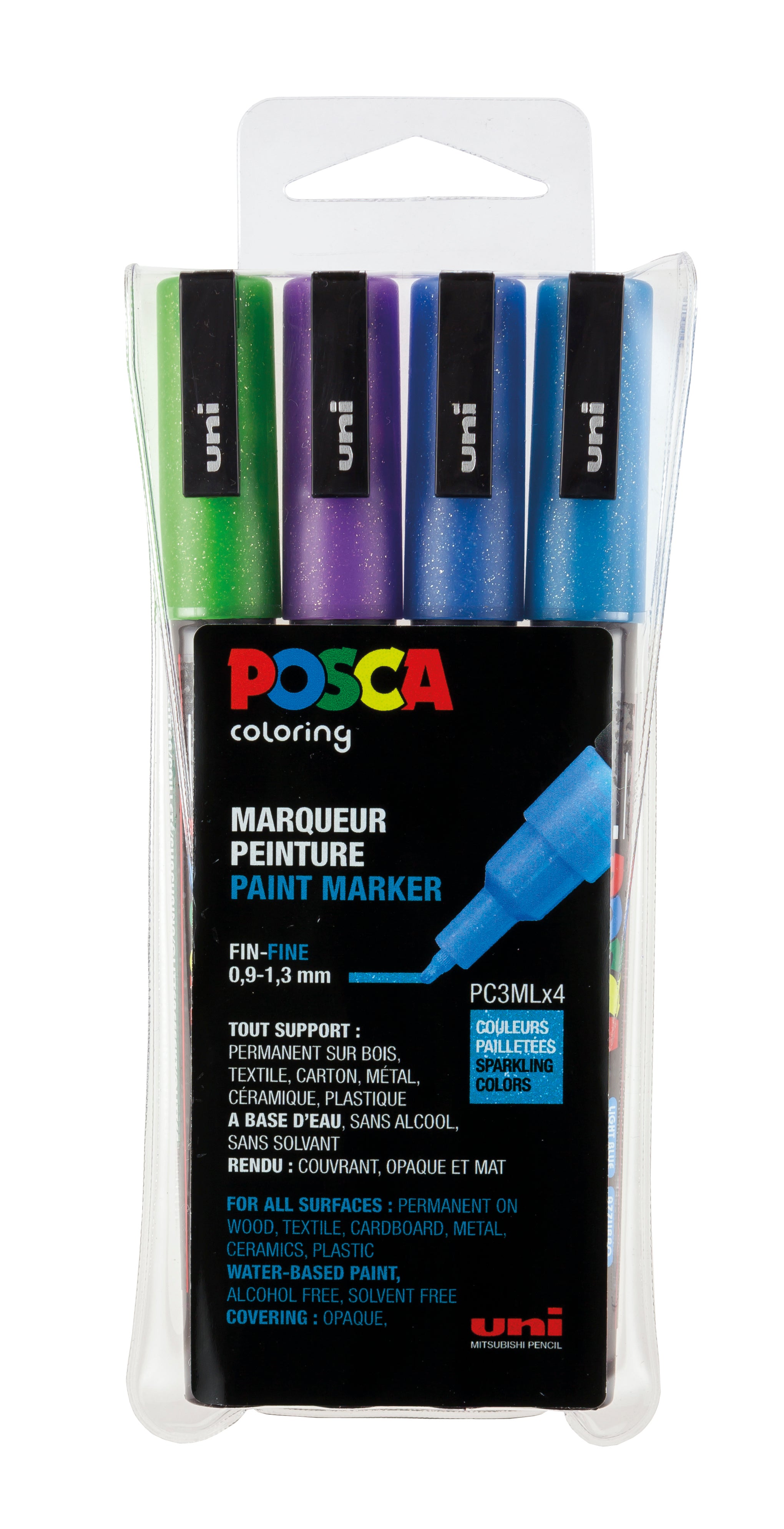 Posca Corner Etui PC3-4 Glitte