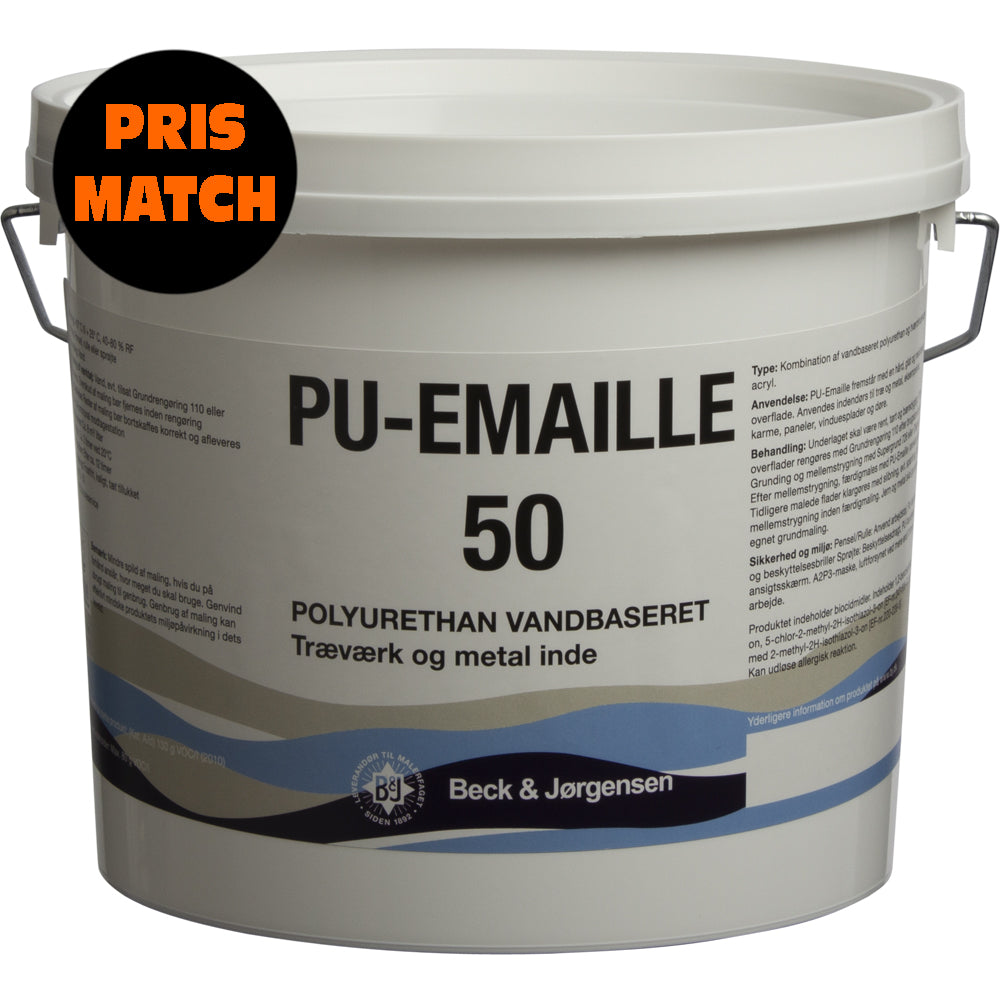 PU Emaille 50 hvid 2,7 ltr