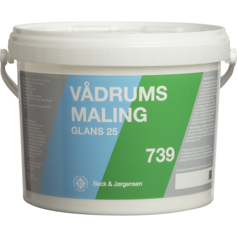 Vådrumsmaling *** Hvid 0,9 L, GL. 25