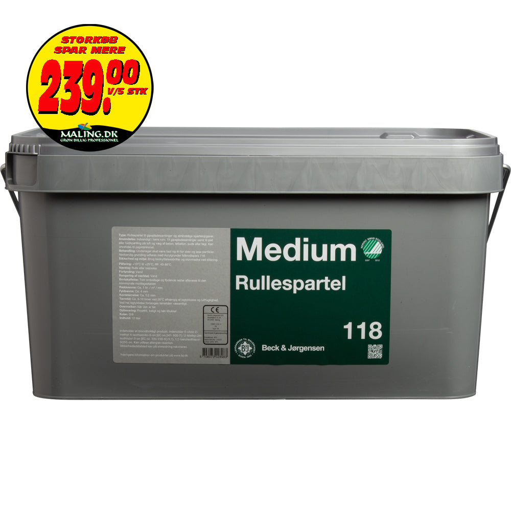 Rullespartel let medium. 12 ltr.